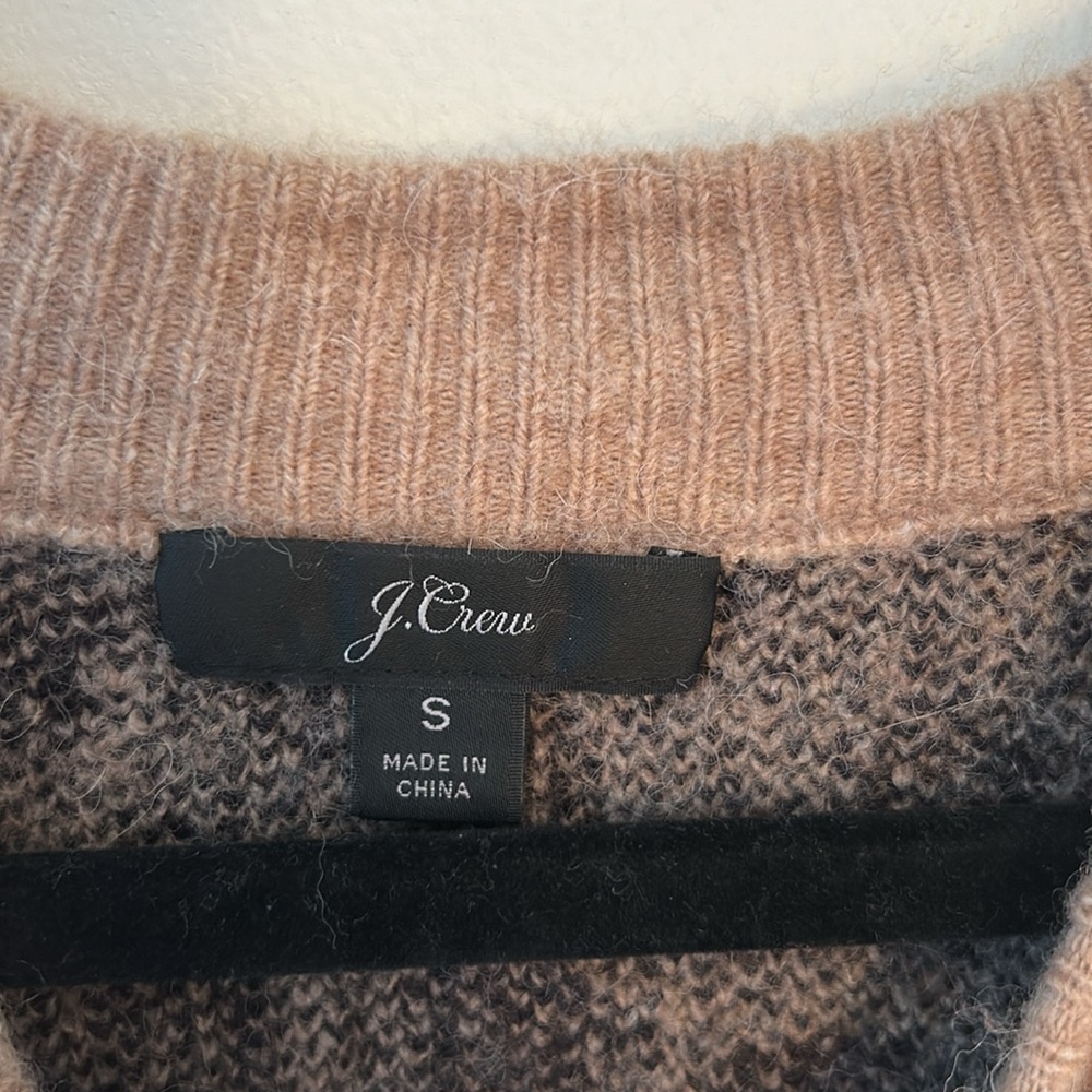 J. Crew Leopard Print Crewneck Merino Wool Alpaca Blend Sweater Women’s Small - Picture 5 of 10